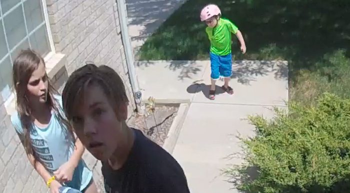 Home Security Cam Captures Kids’ Wonderful Act Of Kindness