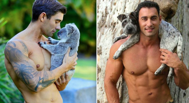 Hot Firefighters Cuddle With Adorable Rescue Animals To Raise Funds For Charities