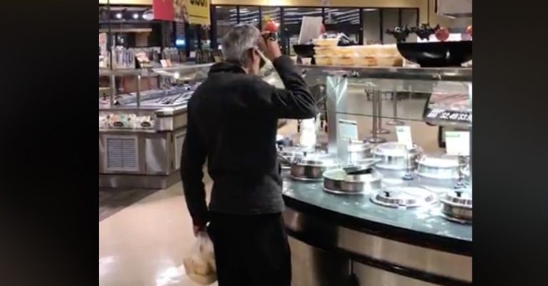 Man Caught On Camera Sampling The Soup At Grocery Store