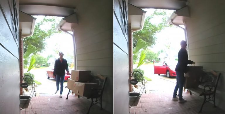 Woman Caught Red-Handed Stealing Packages At Doorstep Gets An Earful