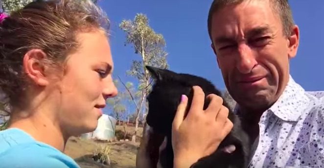 Father In Tears After Finding Family Cat Survived California Wildfire
