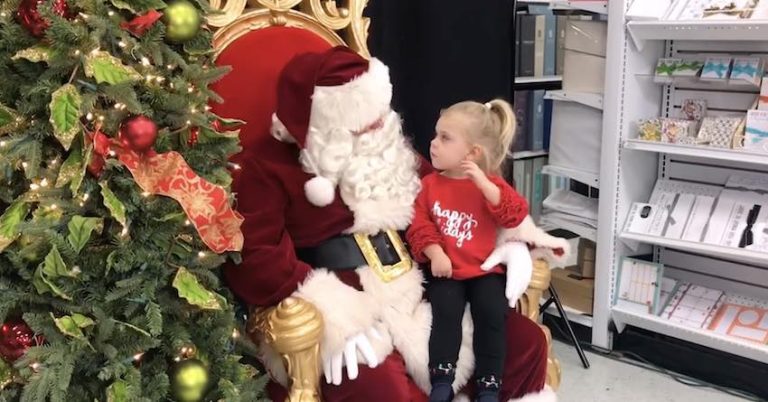 Girl Adorably Tells Santa She Wants Nap for Christmas