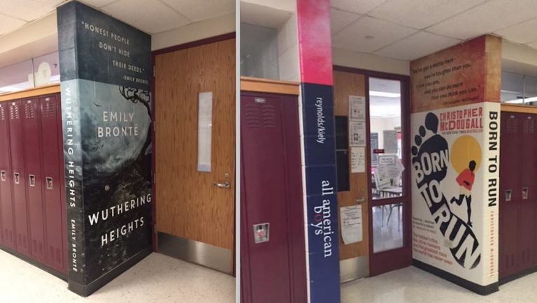 High School Walls Transformed Into Book Murals to Encourage Students to Read