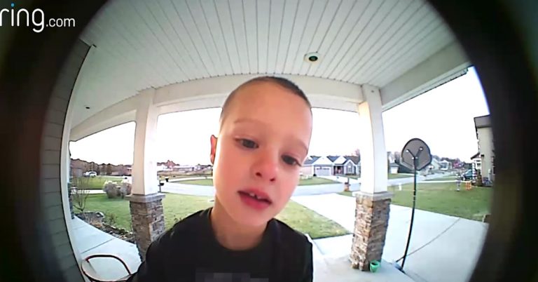 Kid Hilariously Uses Smart Doorbell To Ask ‘Emergency’ Question When Dad Not Home