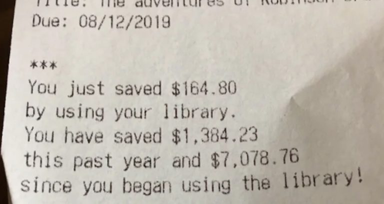 Teen’s Post Of Library Receipt Showing He’s Saved Over $7000 Borrowing Books Goes Viral