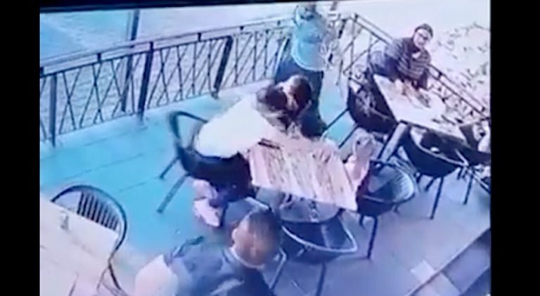 Onlookers Heroically Rush To Save Girl After Stranger Tries To Grab Her At Restaurant