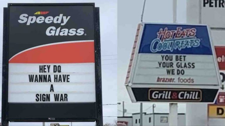 Funny Sign Wars In Small Town Bring Smiles To People’s Faces Around The World