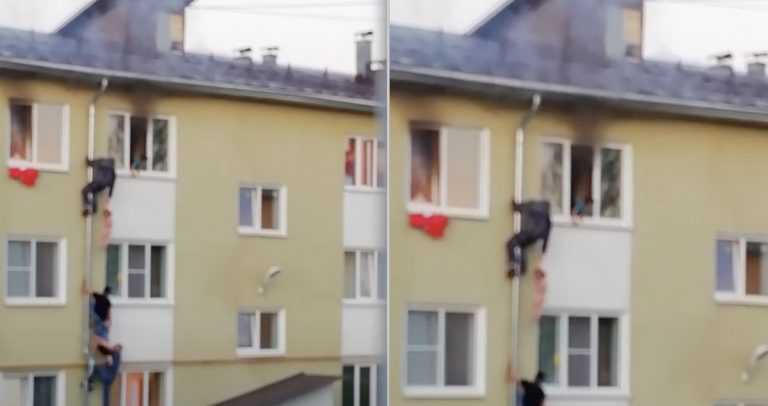 Good Samaritans Climb Drainpipe to Save Kids From Apartment Fire