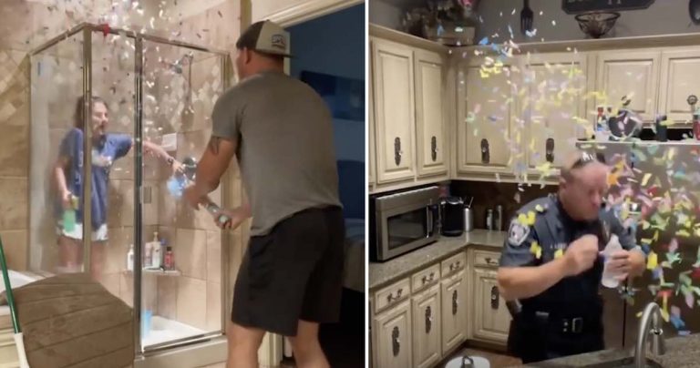 couple's confetti cannon wars