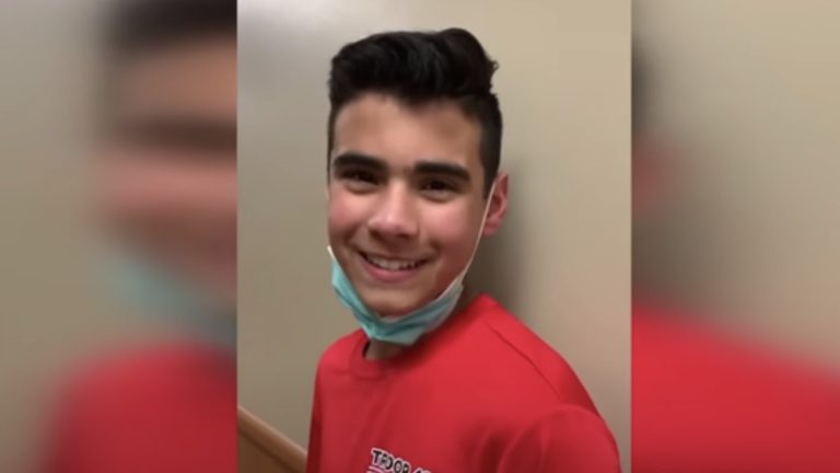 Boy Squeaks When He Laughs After Accidentally Swallowing Dog Toy