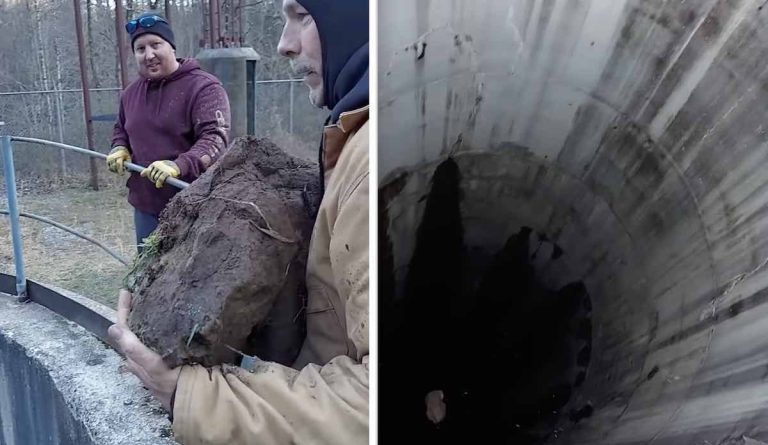 Men Drop a Rock Down an Abandoned Coal Mine Shaft with Satisfying Result