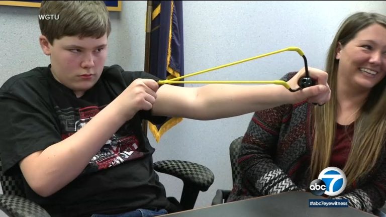 teen saves sister from abductor with slingshot
