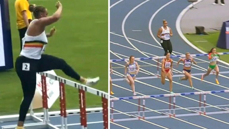 Belgian Shot Putter Runs In Hurdles To Save Her Team And Ends Up Going Viral