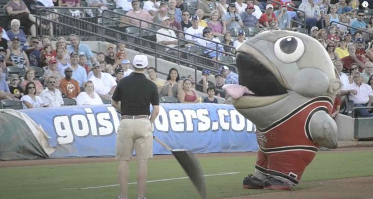 Fish Mascot Hilariously Gets His Revenge On Annoyed Stadium Worker