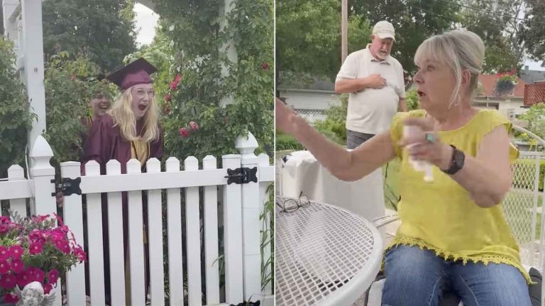Retired Kindergarten Teacher Surprised By Last Class Of Graduating Students In Heartwarming Video