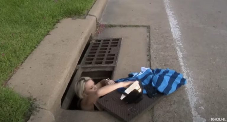Woman Spends 4 Days Crawling Through Storm Drains To Rescue Puppies