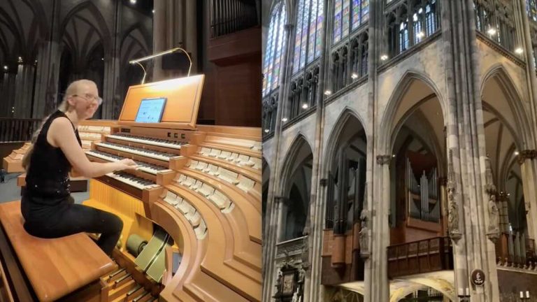 Organist Anna Lapwood in Cologne Cathedral