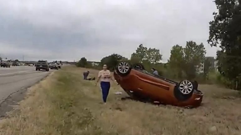 ‘They’re Heroes’: Good Samaritans and Police Rescue Baby From Overturned Car